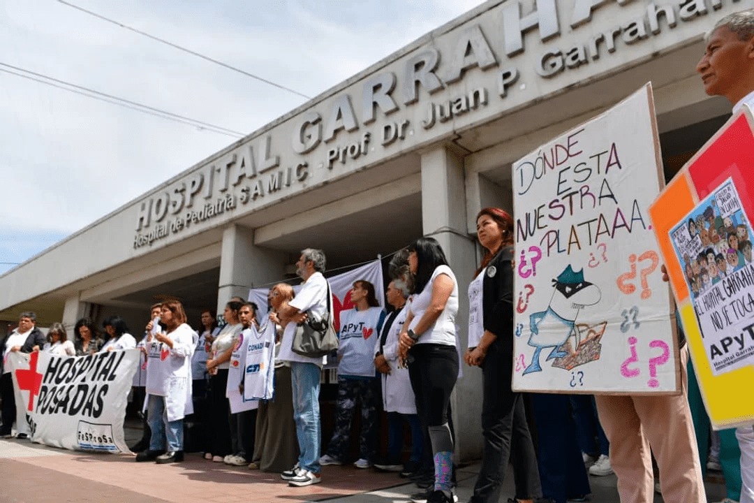 Protestas en el hospital Garrahan
