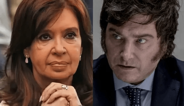 Javier Milei y Cristina Kichner