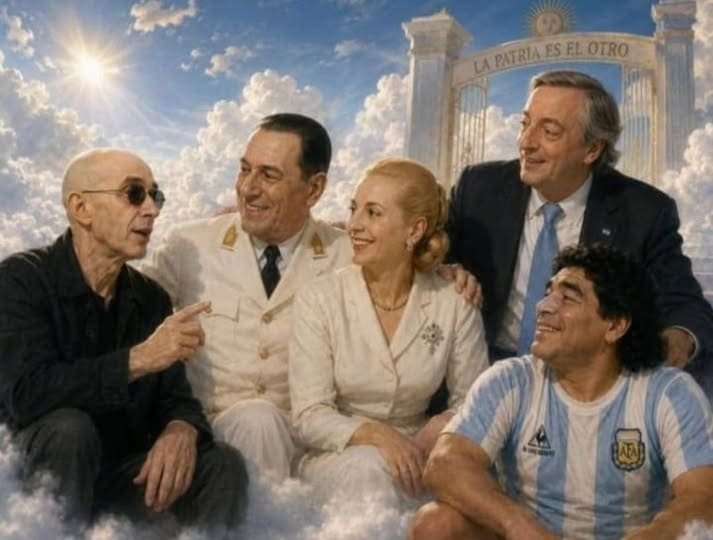 El Indio, Perón Evita Néstor y Maradona