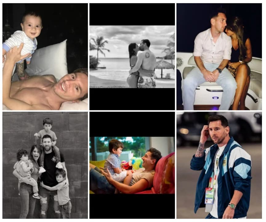 Fotos de Antonela y Messi y su familia