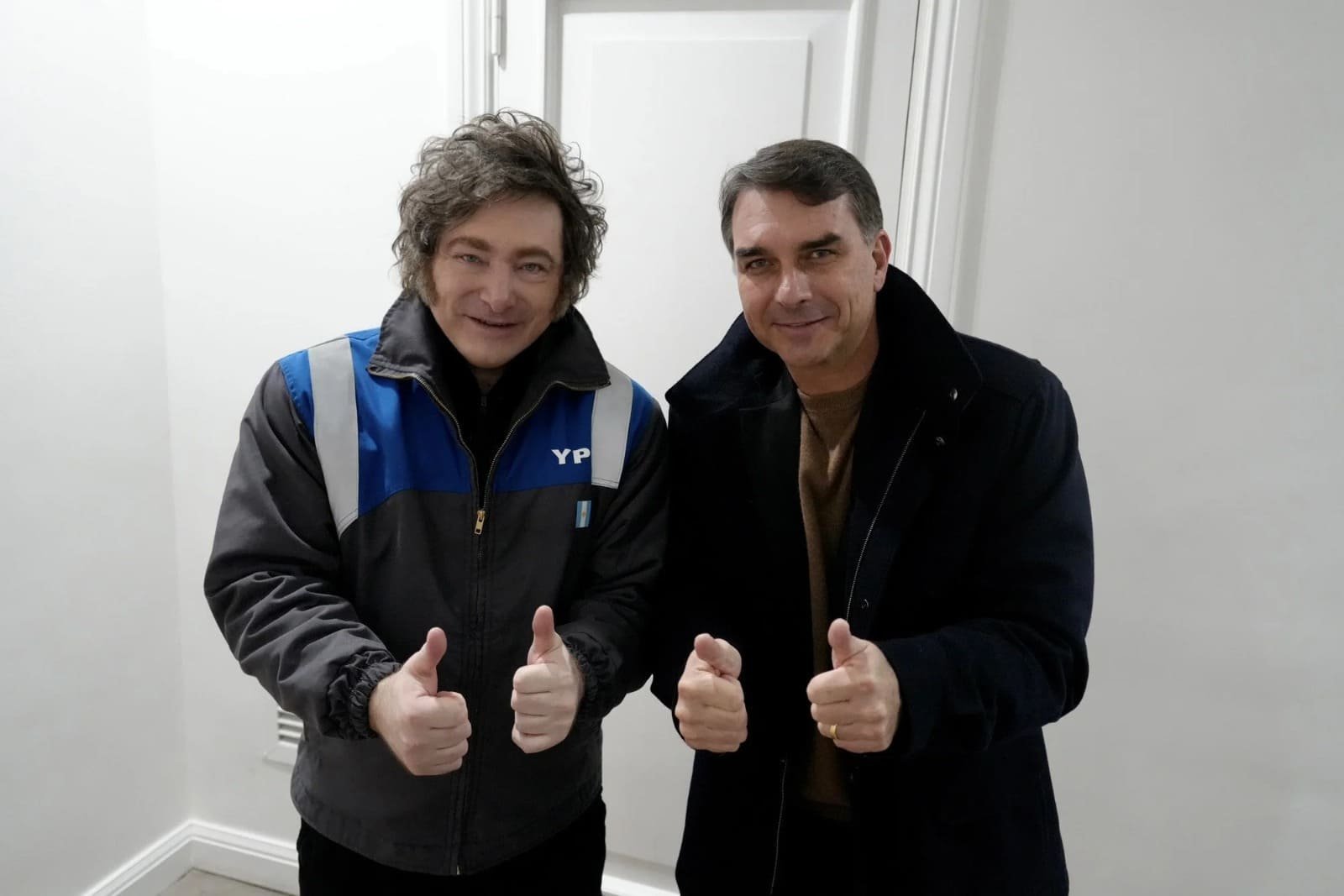 Javier Milei y el hijo de Bolsonaro